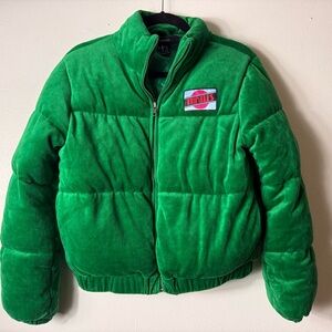 Forever 21 Vibrant Green Kids Puffer Jacket